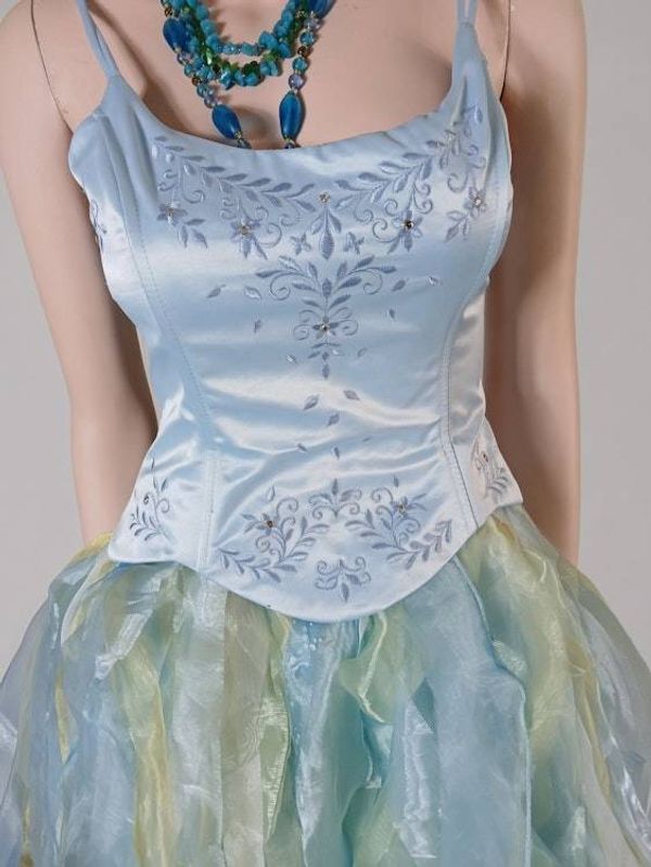 Alternate image for Enchanted water nymph cocktail or prom dress with ethereal shimmering skirt