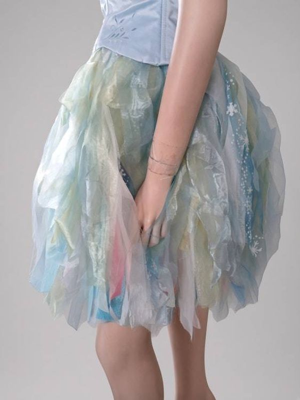 Alternate image for Enchanted water nymph cocktail or prom dress with ethereal shimmering skirt