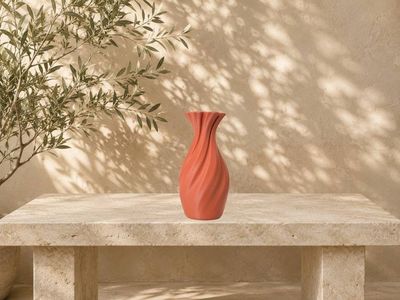 Alternate image for Classic Spiral Vase | Modern Flower Vase in 60+ Colors | Minimalist Shelf Decor | Gift for Her