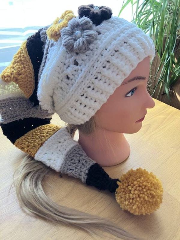 Alternate image for Stocking Hat Gold, Brown, Tan and Cream