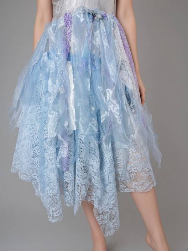 Alternate image for Handcrafted unique two-piece dress with soft light jacket