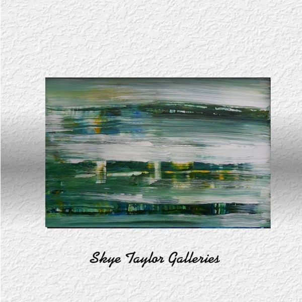 Alternate image for Abstract in Green - Original Abstract Landscape Acrylic Painting (36 x 24 x 3/4)