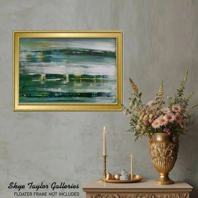 Alternate image for Abstract in Green - Original Abstract Landscape Acrylic Painting (36 x 24 x 3/4)