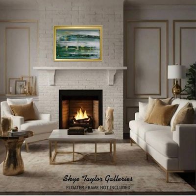 Alternate image for Abstract in Green - Original Abstract Landscape Acrylic Painting (36 x 24 x 3/4)
