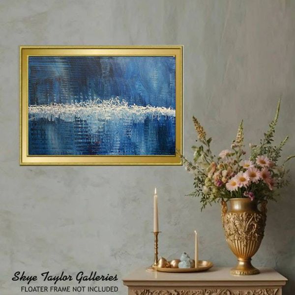 Alternate image for Out of the Blue 2 - Original Abstract Acrylic Painting (36 x 24 x 3/4)