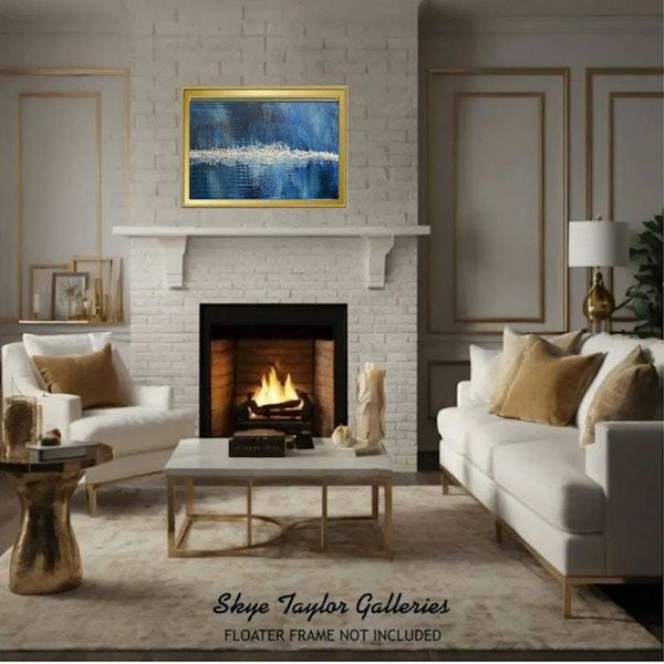 Alternate image for Out of the Blue 2 - Original Abstract Acrylic Painting (36 x 24 x 3/4)