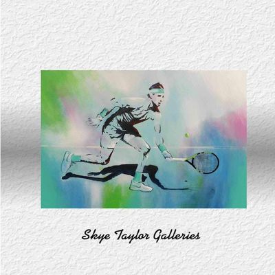 Primary image for Rafael Nadal No. 2 - Original Tennis Sports Fine Art Painting (36 x 24 x 3/4)