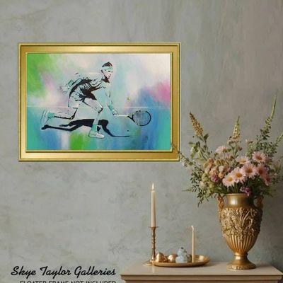 Alternate image for Rafael Nadal No. 2 - Original Tennis Sports Fine Art Painting (36 x 24 x 3/4)