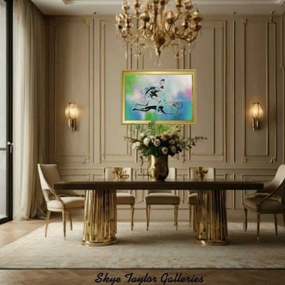 Alternate image for Rafael Nadal No. 2 - Original Tennis Sports Fine Art Painting (36 x 24 x 3/4)