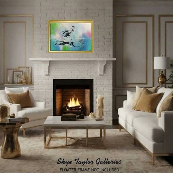 Alternate image for Rafael Nadal No. 2 - Original Tennis Sports Fine Art Painting (36 x 24 x 3/4)