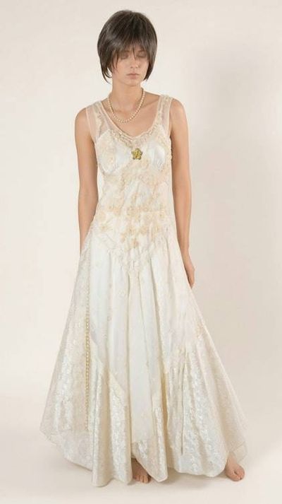 Primary image for Ethereal Empire Waist Lace Wedding Gown in Ivory and Champagne