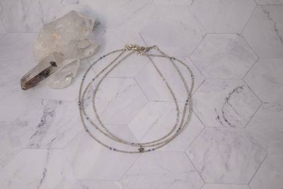 Alternate image for Gray Moonstone Celestial Whisper Trio Layering Necklaces