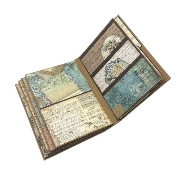 Alternate image for Vintage-Style Handcrafted Decorative Gramophone Paper Art Creation with Decorative Horn Speaker and Coordinating Mini Album