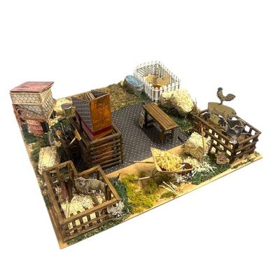 Alternate image for Handcrafted Miniature Farm Barn Paper Art Creation Diorama with Rustic Details and Hidden Mini Album
