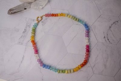 Alternate image for Rainbow Jade Candy Necklace