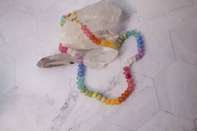 Alternate image for Rainbow Jade Candy Necklace