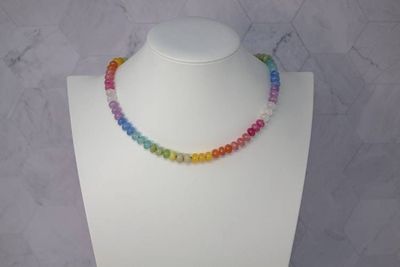 Alternate image for Rainbow Jade Candy Necklace