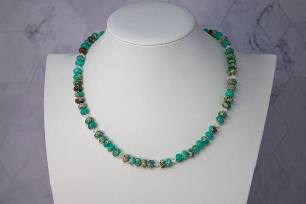 Alternate image for Verdant Aurora Impression Sediment Jasper Necklace