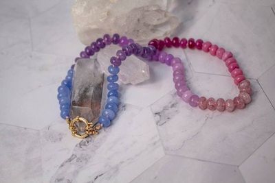 Alternate image for Sugar Rush Ombre Agate Candy Necklace