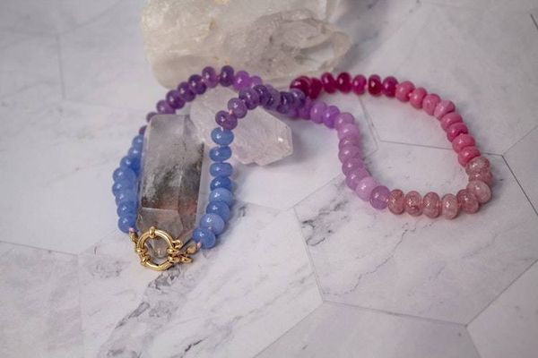 Alternate image for Sugar Rush Ombre Agate Candy Necklace