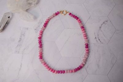 Primary image for Pink Sugar Kiss Agate Candy Necklace