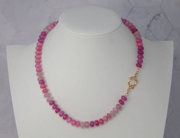 Alternate image for Pink Sugar Kiss Agate Candy Necklace