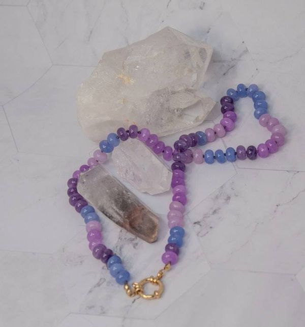 Alternate image for Violet Skies Agate Necklace