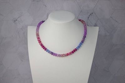 Alternate image for Cotton Candy Crush Agate Necklace
