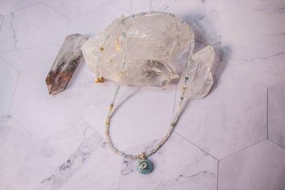 Alternate image for Ocean Guardian Mixed Beryl Evil Eye Necklace