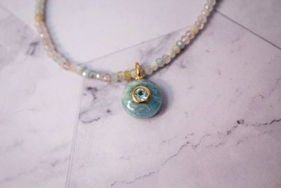 Alternate image for Ocean Guardian Mixed Beryl Evil Eye Necklace