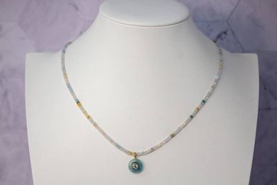 Alternate image for Ocean Guardian Mixed Beryl Evil Eye Necklace