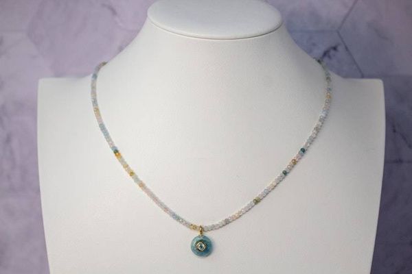 Alternate image for Ocean Guardian Mixed Beryl Evil Eye Necklace