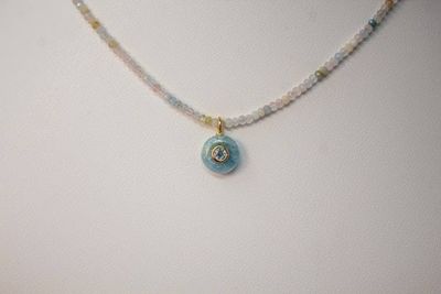 Alternate image for Ocean Guardian Mixed Beryl Evil Eye Necklace