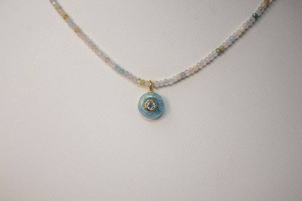 Alternate image for Ocean Guardian Mixed Beryl Evil Eye Necklace