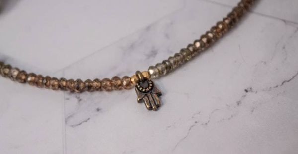 Alternate image for Tunduru Guardian Sapphire Hamsa Necklace