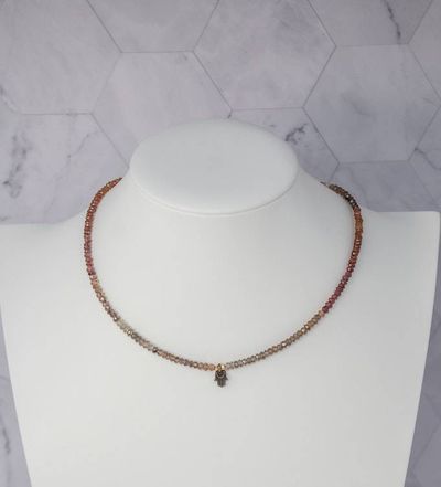 Alternate image for Tunduru Guardian Sapphire Hamsa Necklace