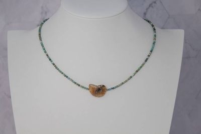 Alternate image for Ancient Tide Turquoise and Ammonite Necklace