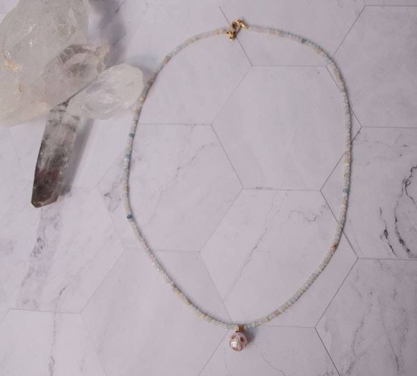 Alternate image for Pastel After Dark Mixed Beryl and Carved Skull Pearl Necklace