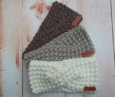 Alternate image for Crochet Twisted Headband Ear Warmers