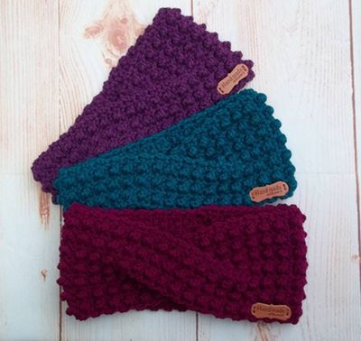 Alternate image for Crochet Twisted Headband Ear Warmers Colors