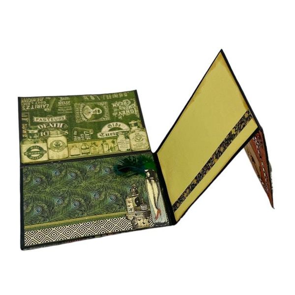 Alternate image for Handcrafted Olde Curiosity Shoppe Wooden Treasure Box Altered Paper Art Creation