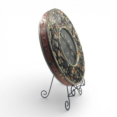 Alternate image for Butterfly Garden Upcycled Altered Art Decorative Wall Clock with Coordinating Keepsake Envelope