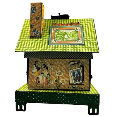 Alternate image for Handcrafted ABC Primer School House Paper Art Creation with Coordinating Mini Book