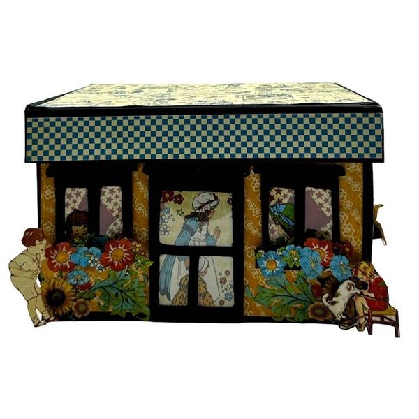 Alternate image for Handcrafted ABC Primer School House Paper Art Creation with Coordinating Mini Book