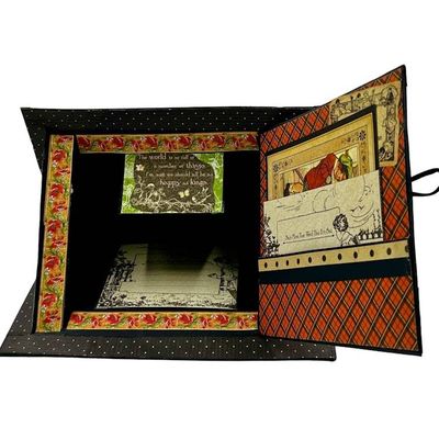 Alternate image for Handcrafted ABC Primer School House Paper Art Creation with Coordinating Mini Book