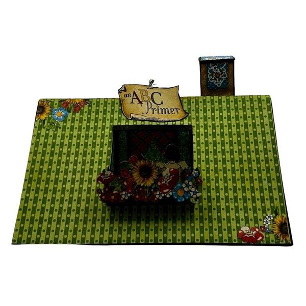 Alternate image for Handcrafted ABC Primer School House Paper Art Creation with Coordinating Mini Book