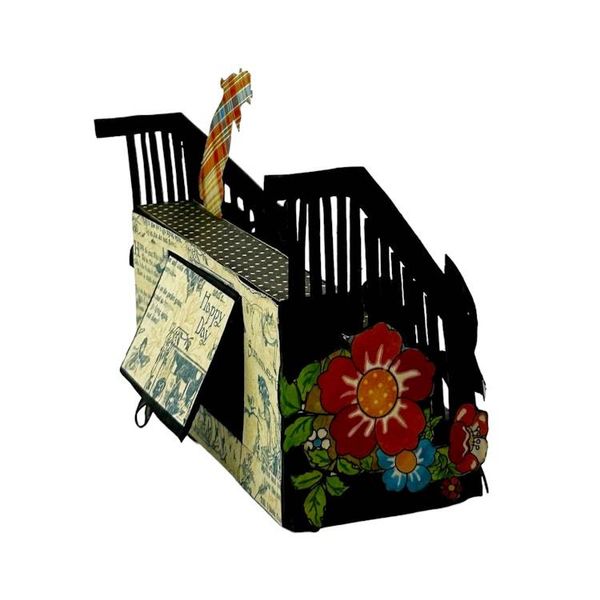 Alternate image for Handcrafted ABC Primer School House Paper Art Creation with Coordinating Mini Book