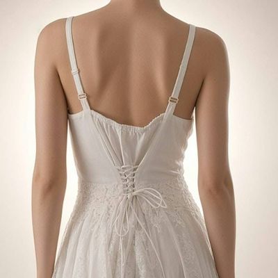 Alternate image for Romantic ivory lace Bohemian maxi dress with flutter sleeves and lace up back