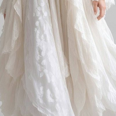 Alternate image for Romantic, Bohemian, cream lace two-piece dress and jacket.