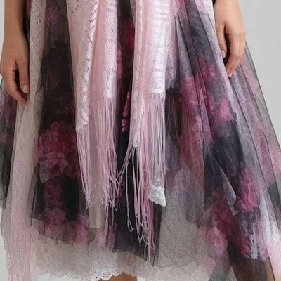 Alternate image for Ethereal Layered Bohemian Dress with Fringe Details
